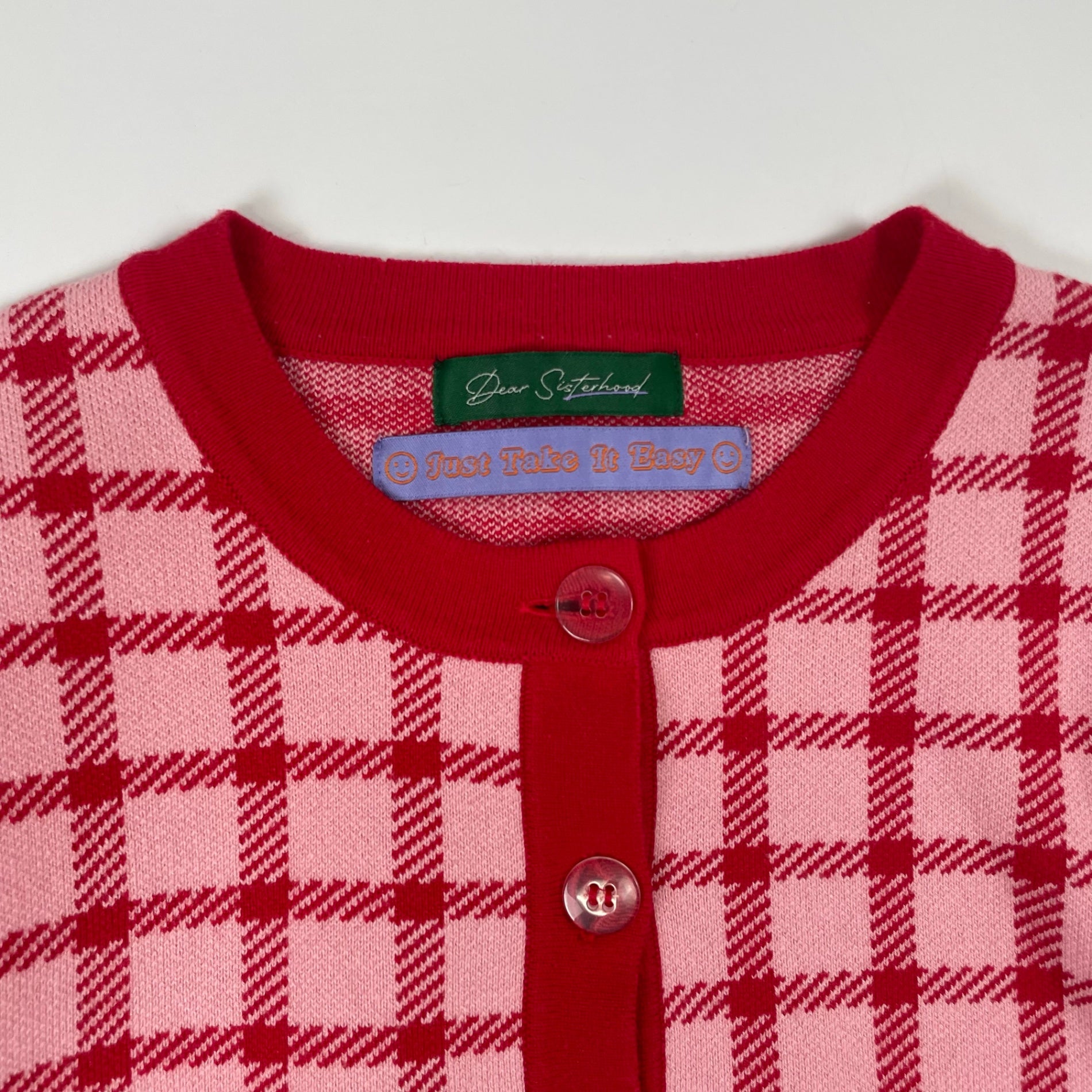 Dear Sisterhood / アンサンブルチェックカーデ 参考定価：15,000+tax SIZE：FREE