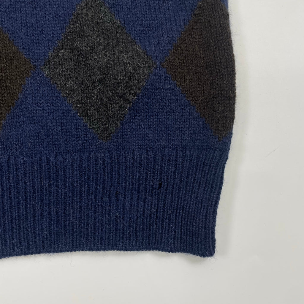 PRADA プラダ / アルパカアーガイルニットベスト Made In Peru SIZE:46