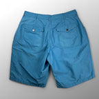 【タグ付】 BEAMS PLUS ビームスプラス / ナイロン リップストップ ブッシュ ショーツ ハーフパンツ ブルー  参考定価：22,000+tax SIZE：XL