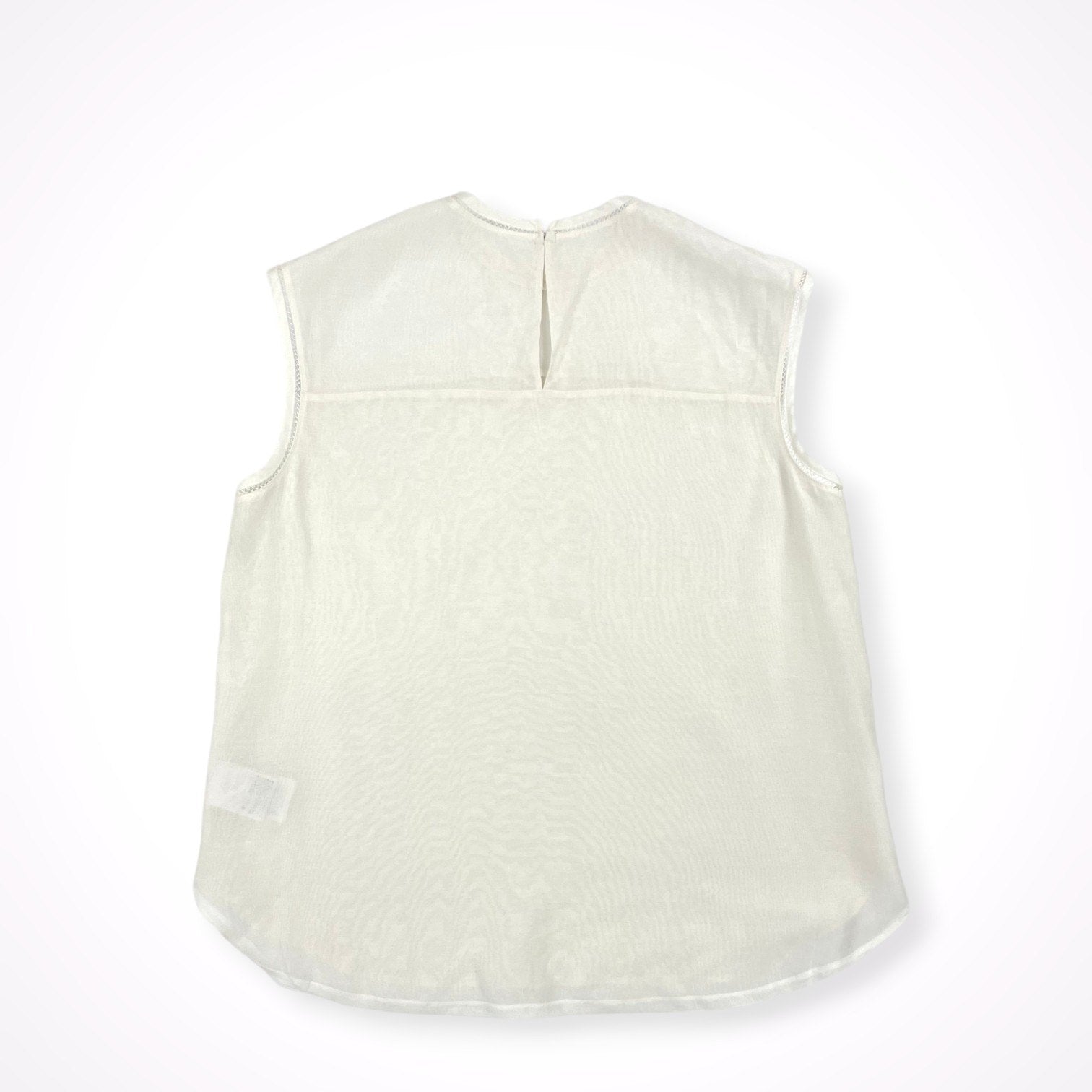 TOMORROWLAND collection トゥモローランド コレクション / コットンシルクオーガンジー ノースリーブブラウス 参考定価：18,000+tax SIZE:36