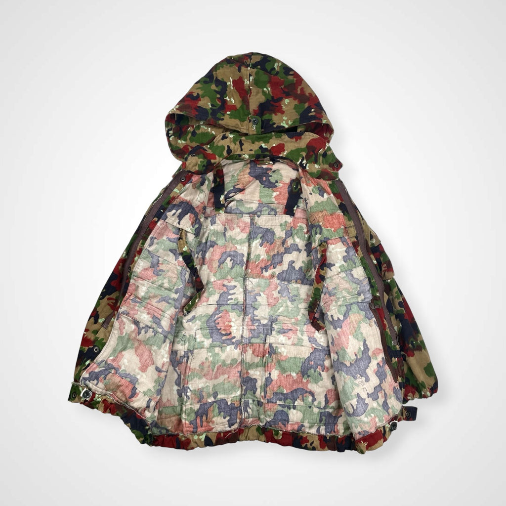 70s VINTAGE ヴィンテージ / スイス軍M60アルペンカモジャケット 山岳部隊 SIZE：L程度