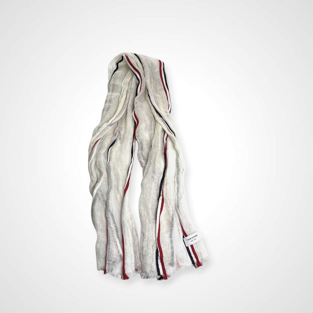 THOM BROWNE トムブラウン / トリコロールストール 参考定価：36,000程度 SIZE:180cm×65cm