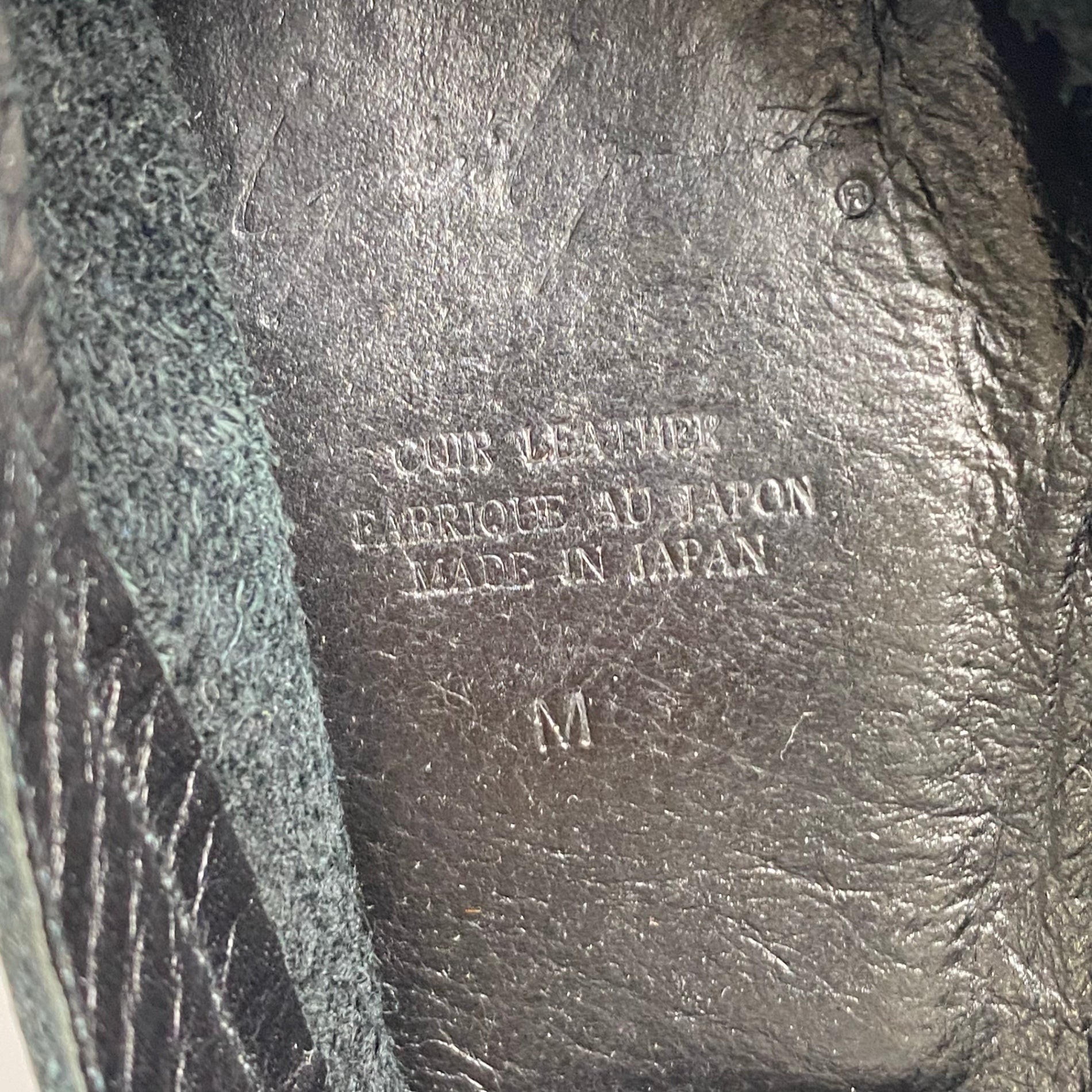 VINTAGE 8-90s yohji yamamoto ヨウジヤマモト / Gillies shoes ギリーシューズ レザー ブラック 丸文字 SIZE:M(23cm程度)