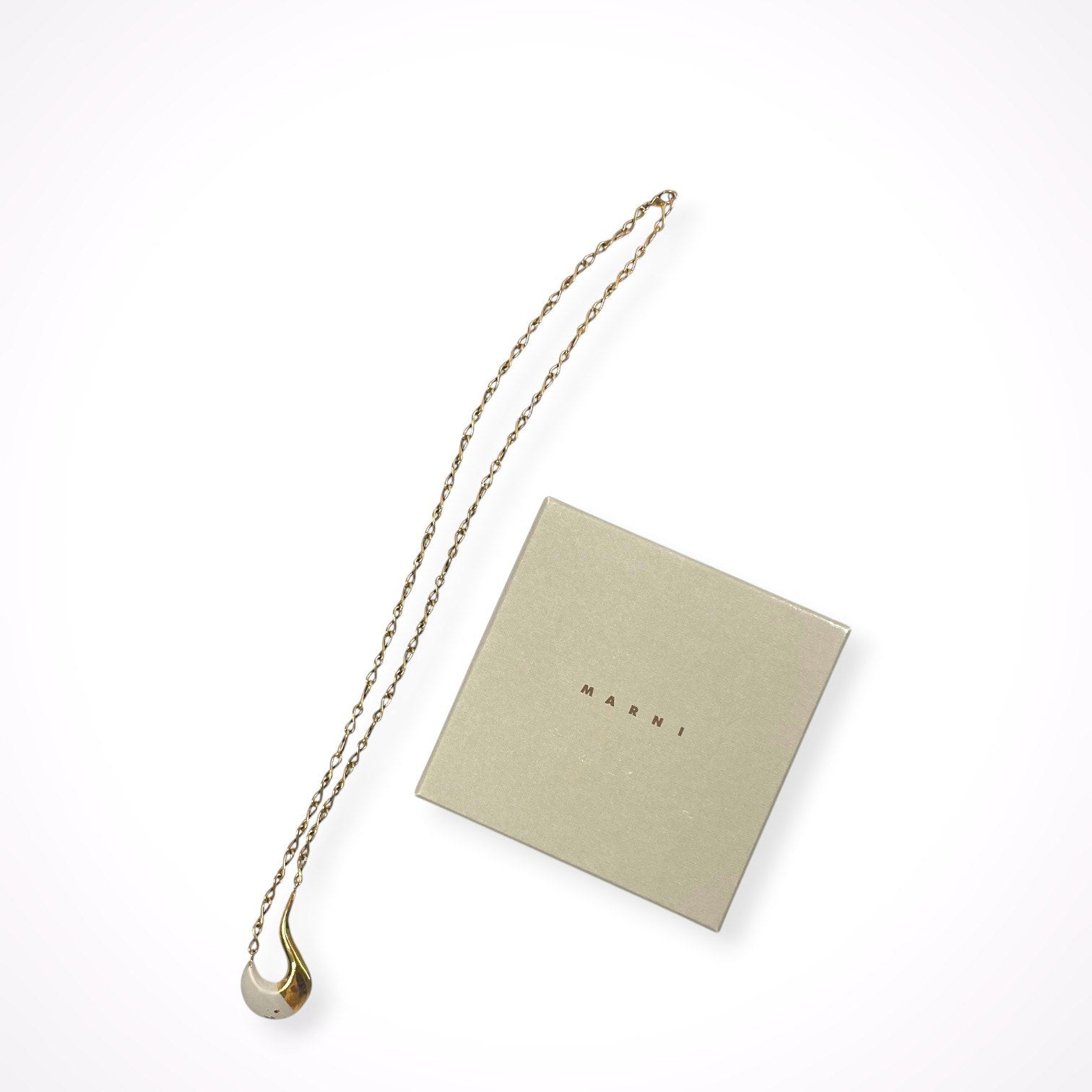MARNI マルニ / フィッシュフックネックレス 参考定価：45,000程度 箱・布袋付