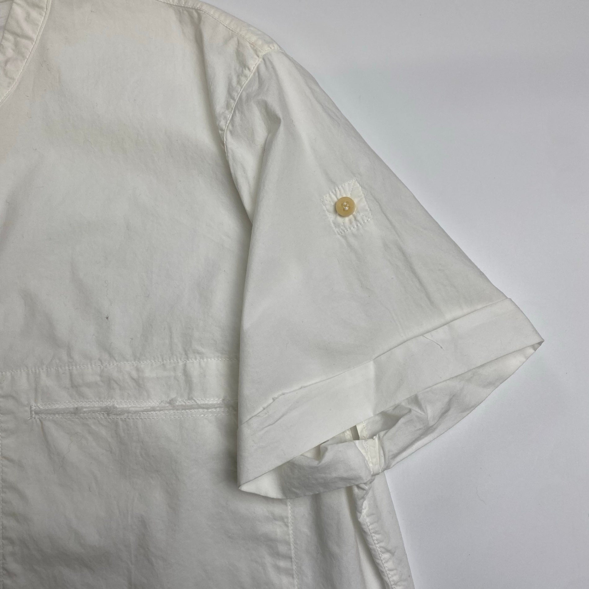 ISABEL BENENATO イザベル ベネナート / カラーレス ショートスリーブシャツ ホワイト SIZE:46