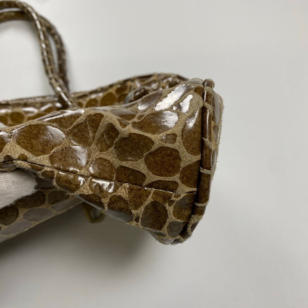 collection PRIVEE? コレクション プリヴェ / キリン柄 ハンドバッグ ボストン型 参考定価：85,000程度