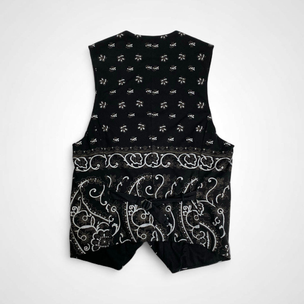 ATTACHMENT アタッチメント / フラワー＆ペイズリー ベスト ブラック SIZE:1(S程度)