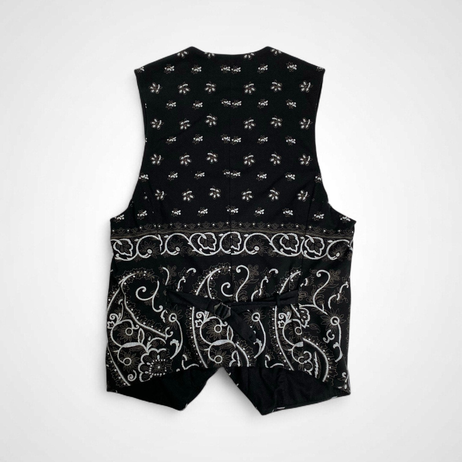 ATTACHMENT アタッチメント / フラワー＆ペイズリー ベスト ブラック SIZE:1(S程度)