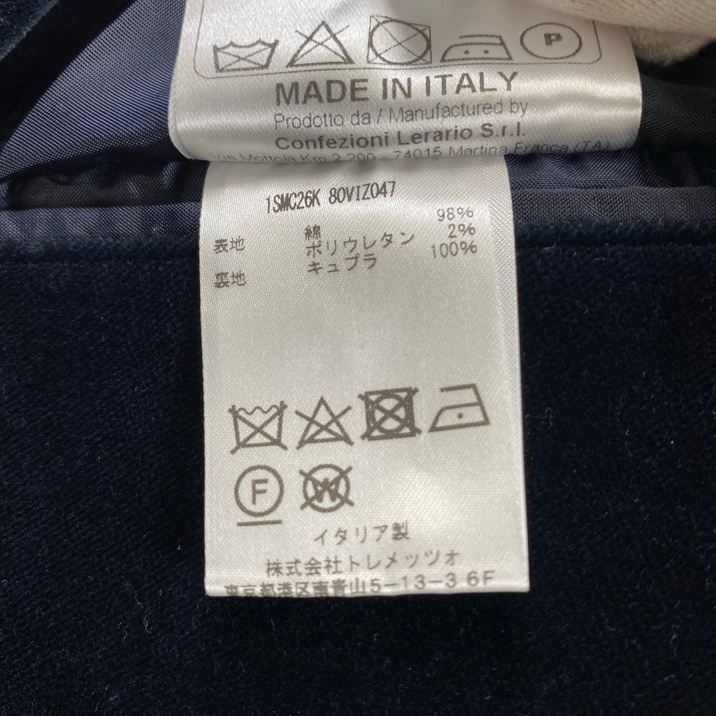 TAGLIATORE タリアトーレ / MONTECARLO ベロアジャケット ピークドラペル 参考定価：120,000程度 SIZE：50（L程度）