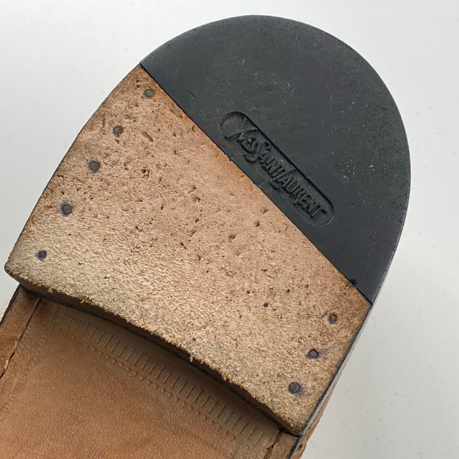 【VINTAGE】 YVES SAINT LAURENT イブサンローラン / ヴィンテージ キャンバス×レザー ウイングチップ SIZE：11