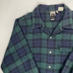 XLARGE エックスラージ / 旧タグ オープンカラーネルシャツ ブラックウォッチ SIZE：L