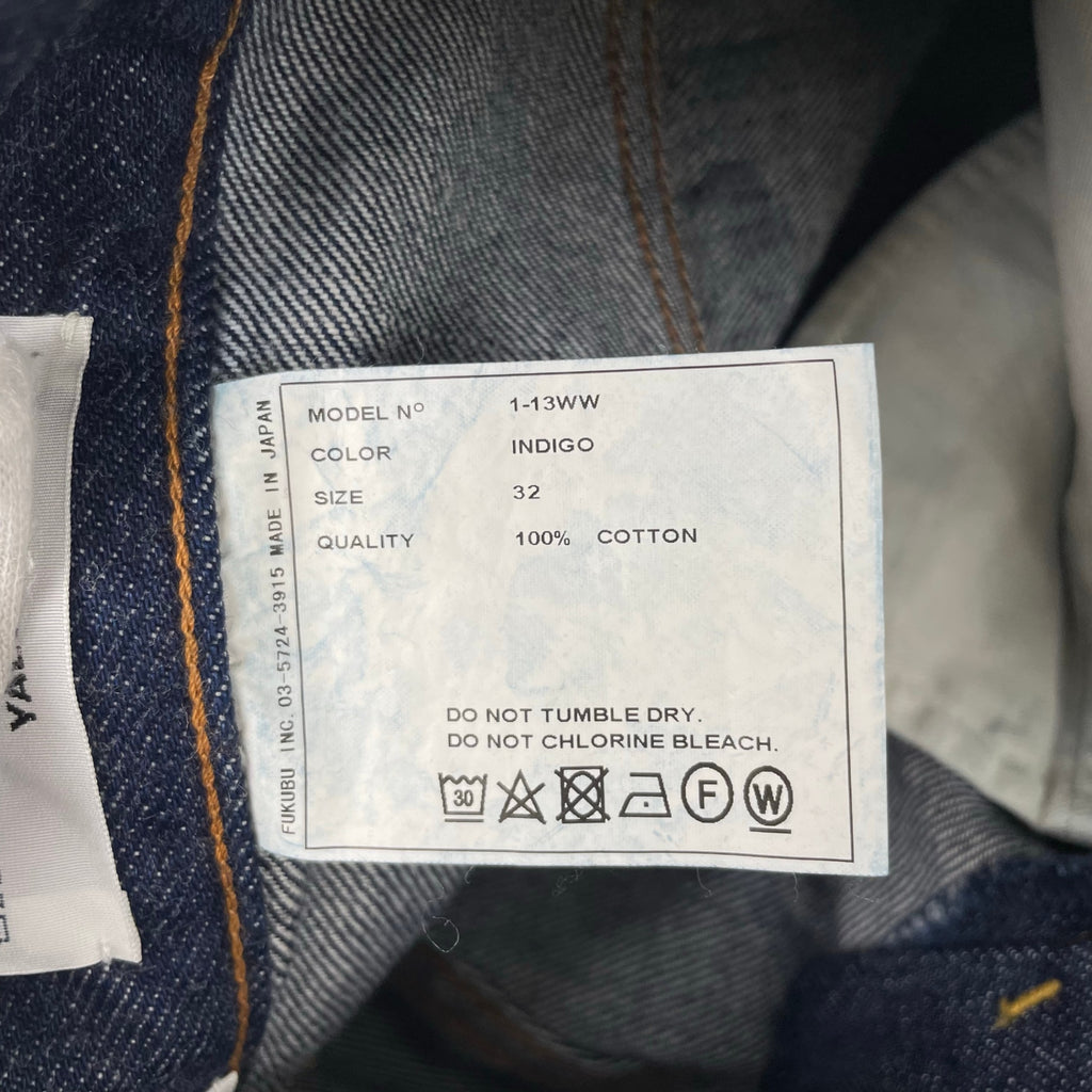 YAECA / パイプドステムデニム 参考定価：20,000+tax SIZE：32
