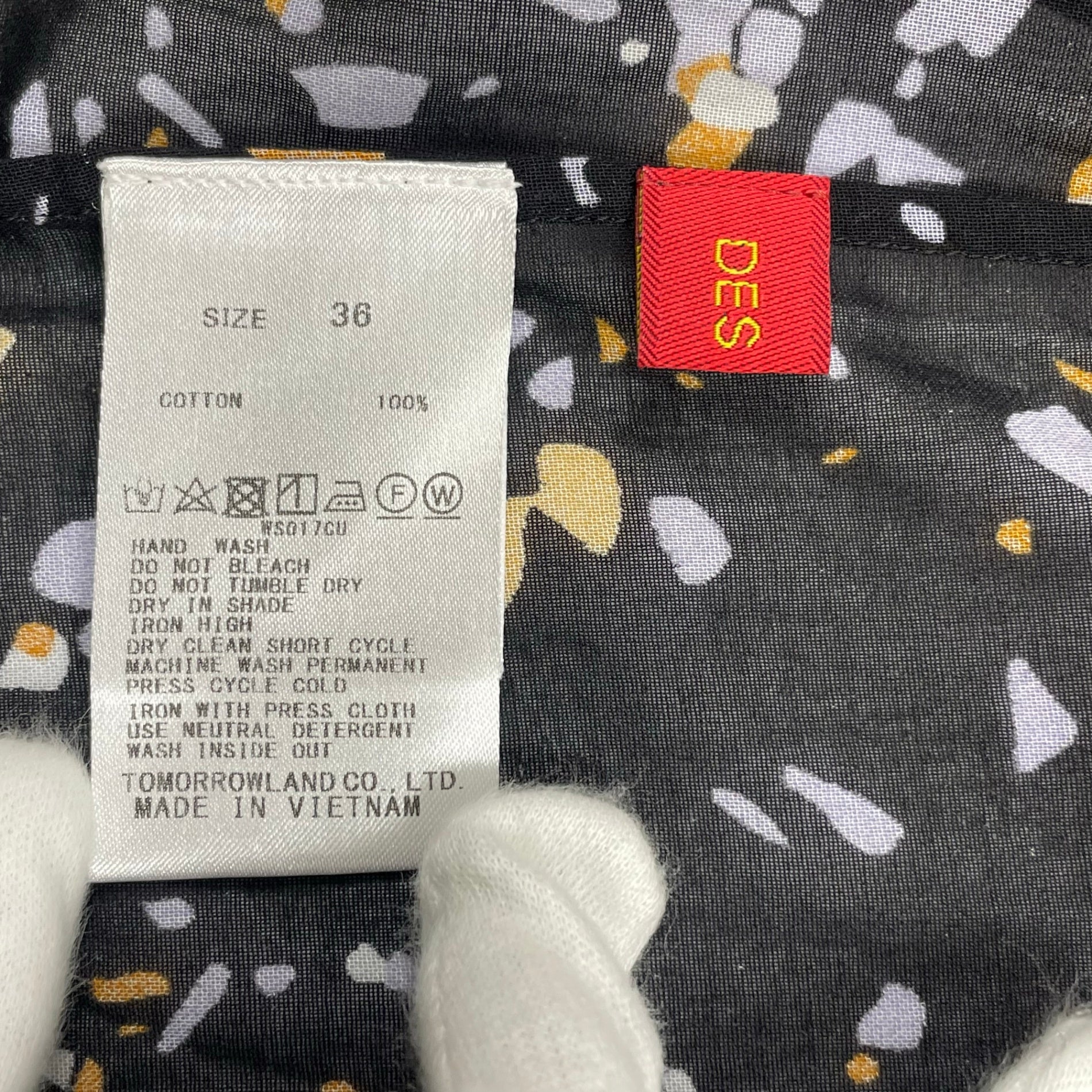 DES PRES デプレ / 総柄コットンブラウス 参考定価：35,000程度 SIZE:36