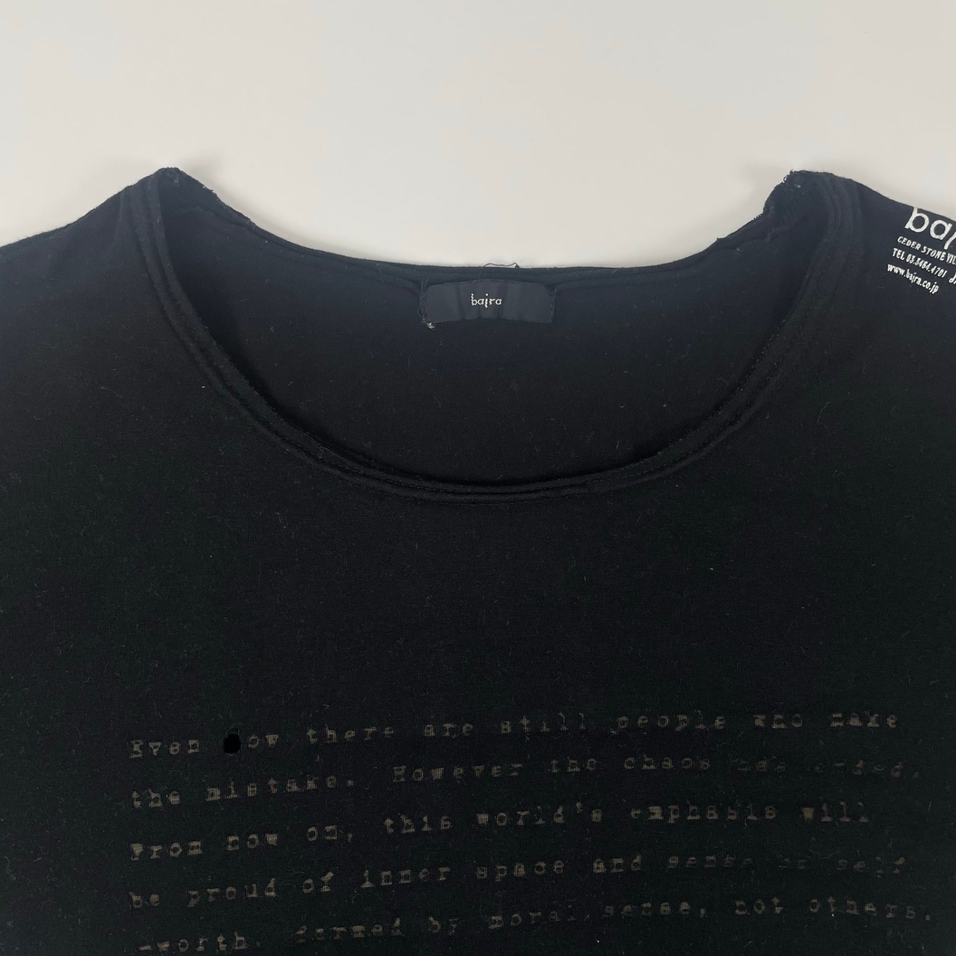 bajra / シアーロゴTEE 参考定価：18,000程度 SIZE:M程度