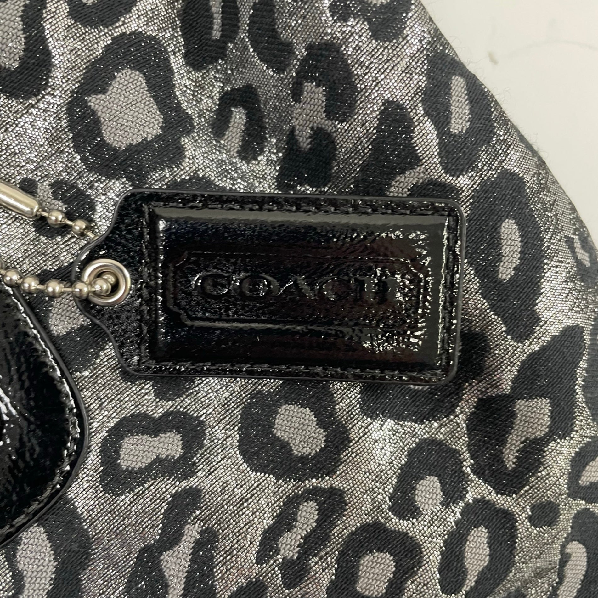 COACH / オセロット2WAYバッグ レオパード F15520 美品