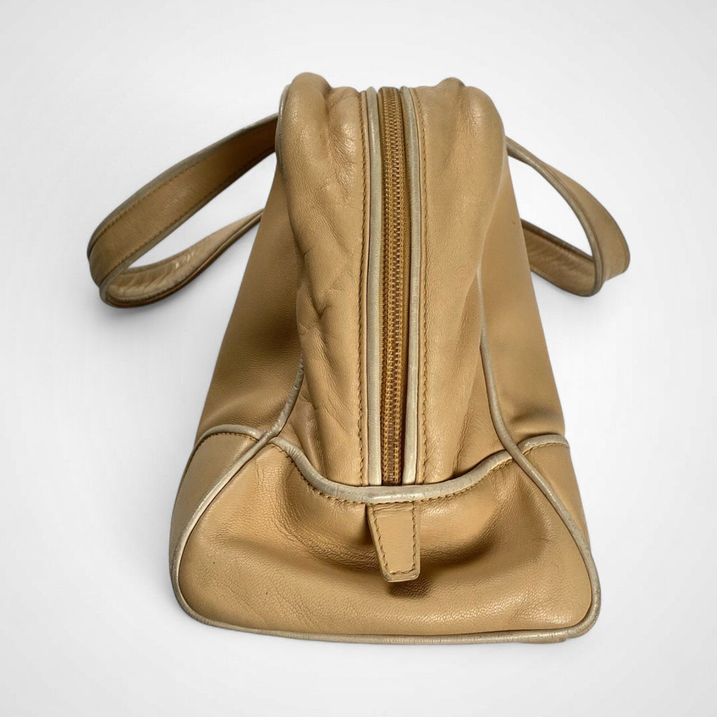 LOEWE ロエベ / ミニボストンハンドバッグ ラムレザー ベージュ