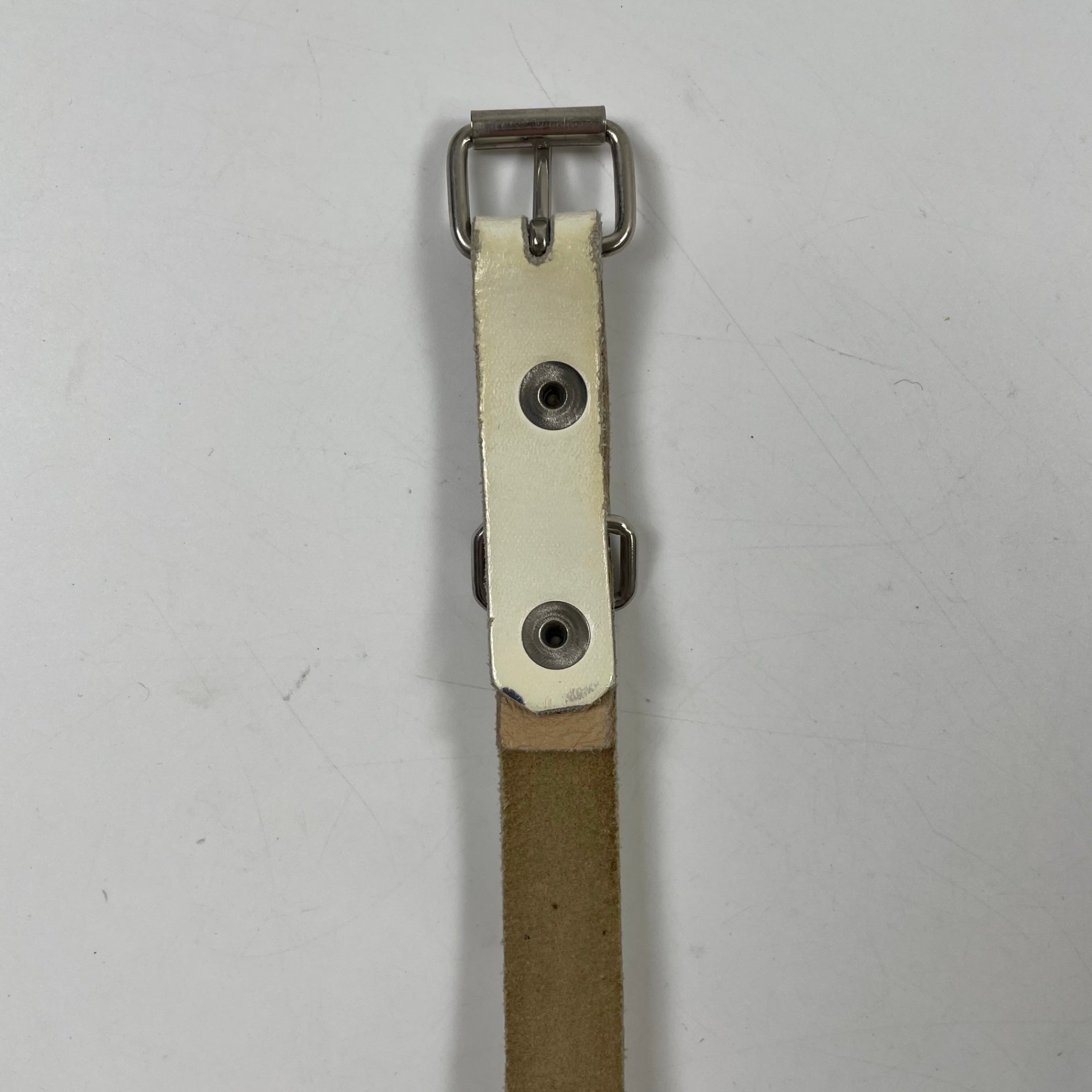 VINTAGE / ナロースタッズベルト ホワイト