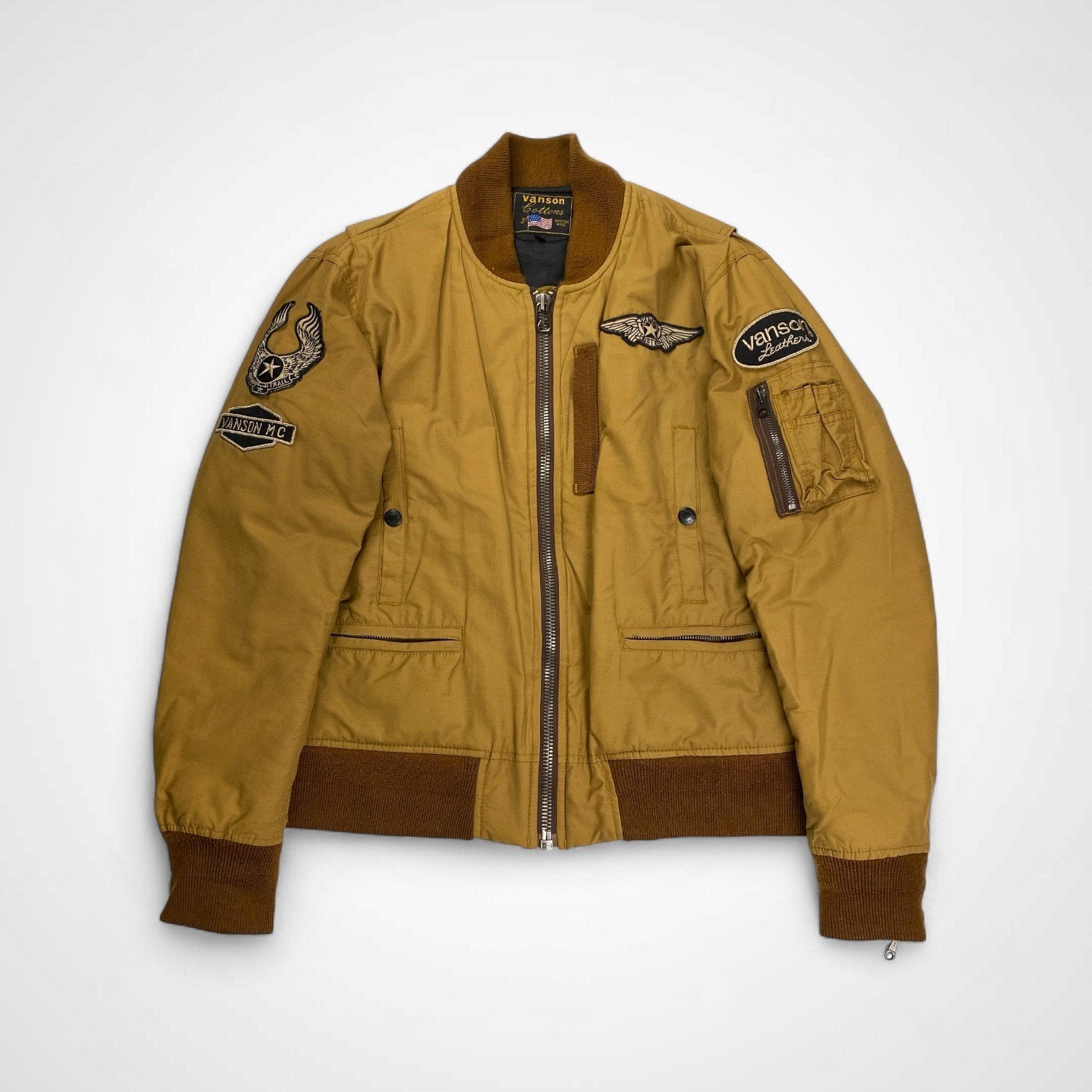 vanson バンソン / フライングスター MA-1 フライトジャケット ブラウン SIZE:L