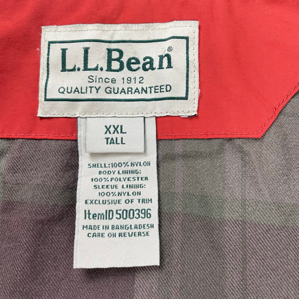 L.L. Bean エルエルビーン / ウォームアップジャケット チェック裏地 マットオレンジ SIZE:XXL