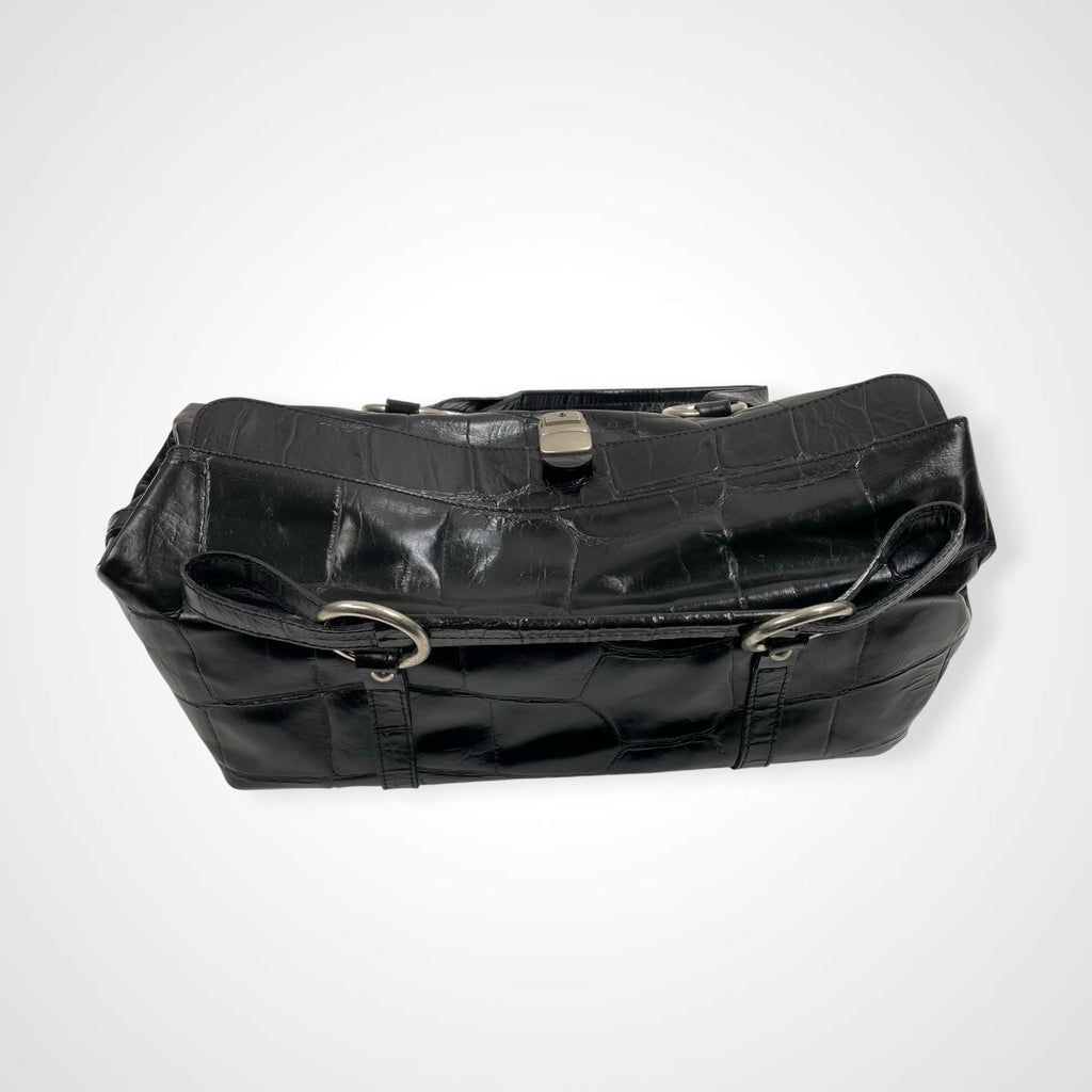 collection PRIVEE? コレクションプリヴェ / レザーボストンバッグ ブラック H.P FRANCE取扱い 参考定価：150,000程度