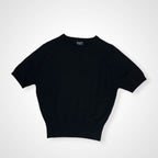 Margaret Howell マーガレット ハウエル / 英国製 ヴィンテージ半袖ニット ブラック SIZE：S-M程度