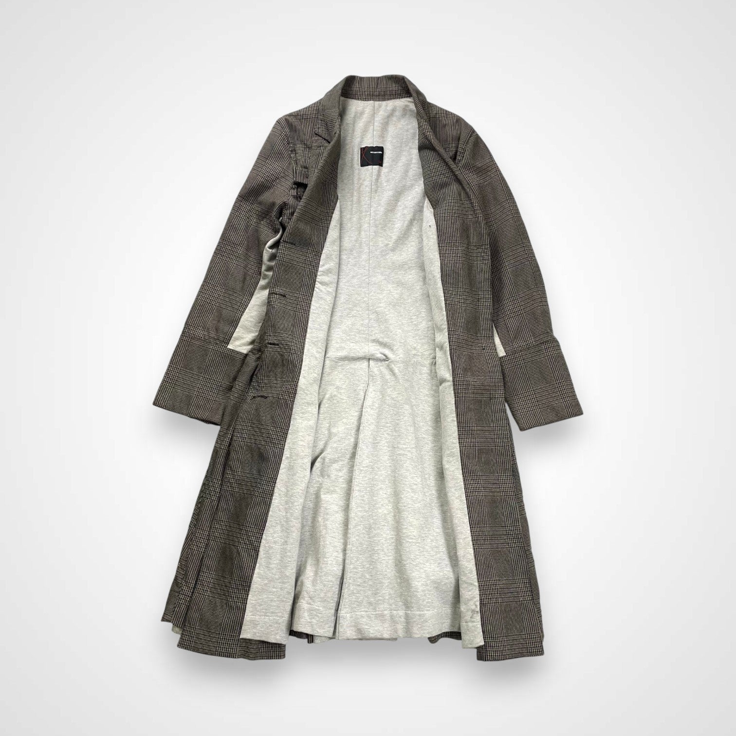 MIRIAM PONSA ミリアム ポンサ / 切替スウェット切替 グレンチェックコート 参考定価：50,000程度 SIZE:34