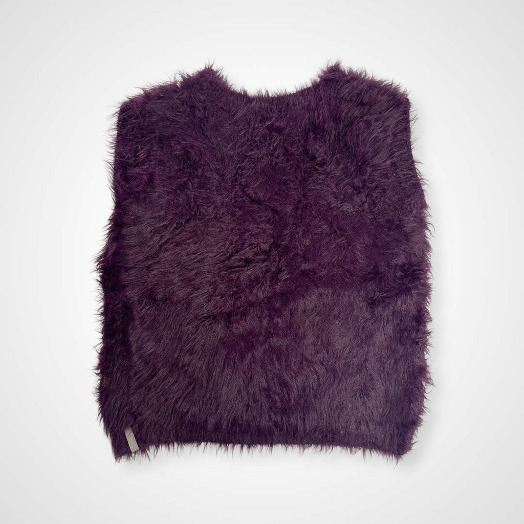 PAMM パム / けものがれのシャギーニットベスト パープル アーガイル SIZE:FREE