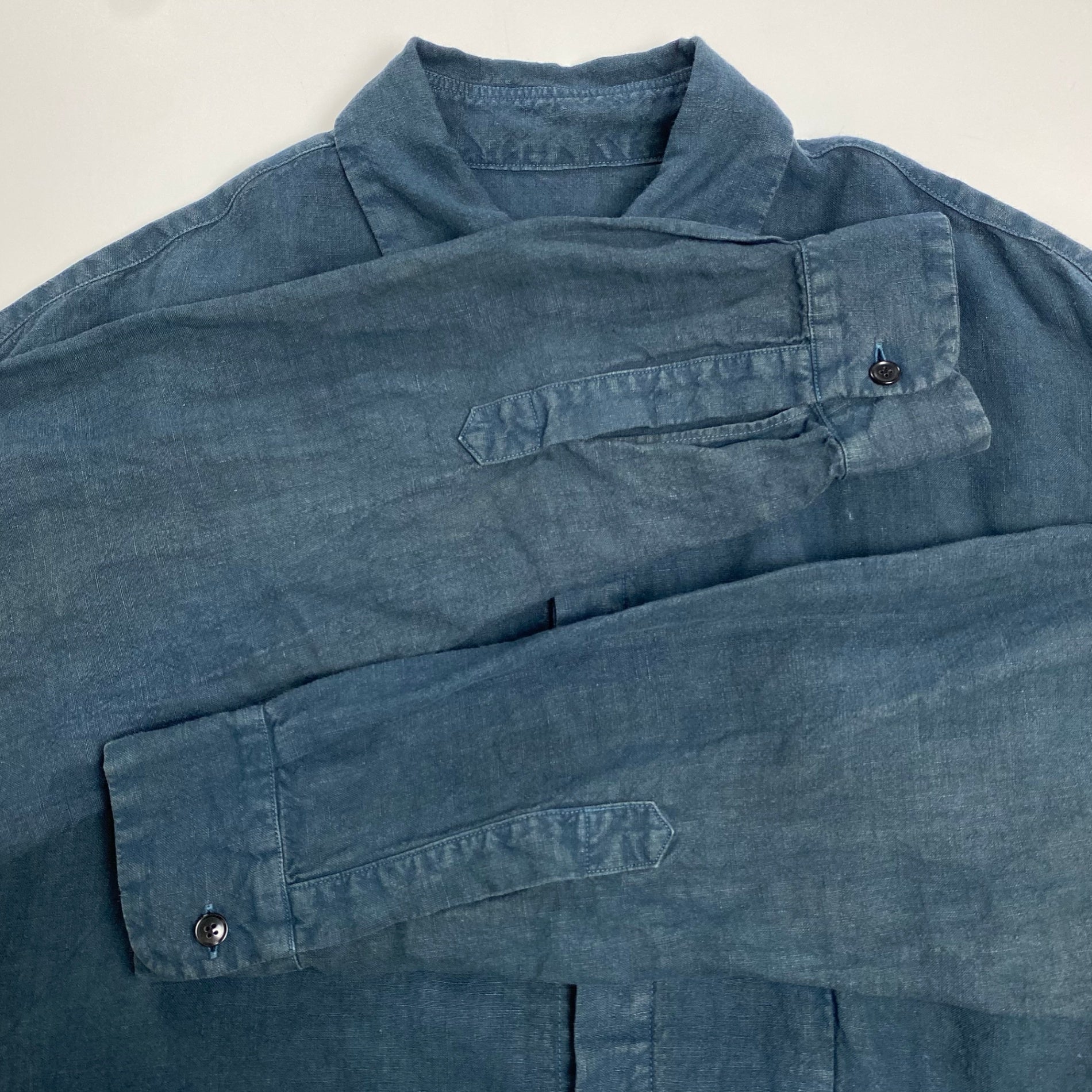 nonnotte × bridge ノノット ブリッジ / 別注 リネンシャツ 青銅色 25年夏発売  SIZE:FREE