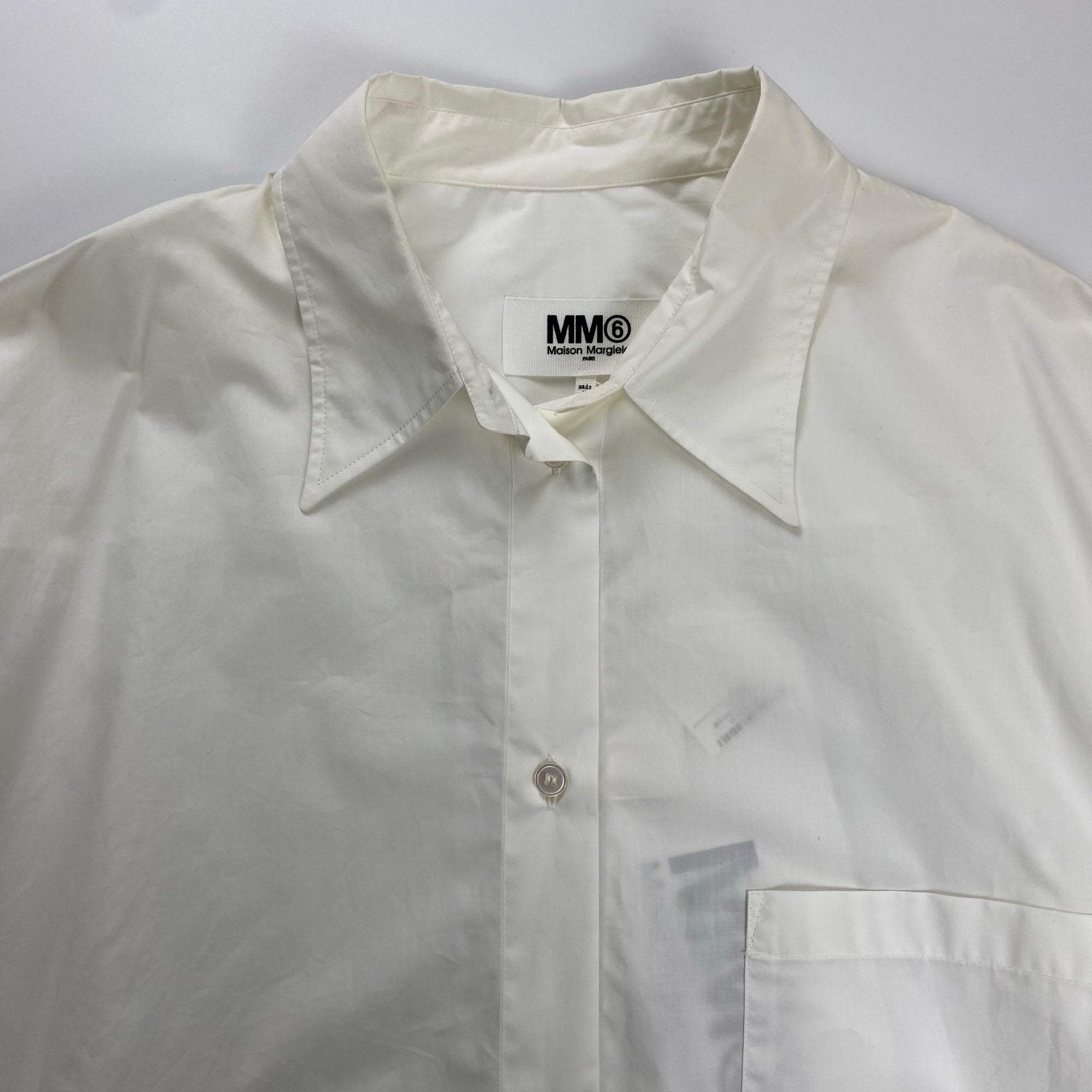 MM6 Maison Margiela エムエムシックス メゾン マルジェラ / WHITE SHIRT DRESS ホワイトシャツドレス 21AW 未使用品 参考定価：70,000程度  SIZE:S
