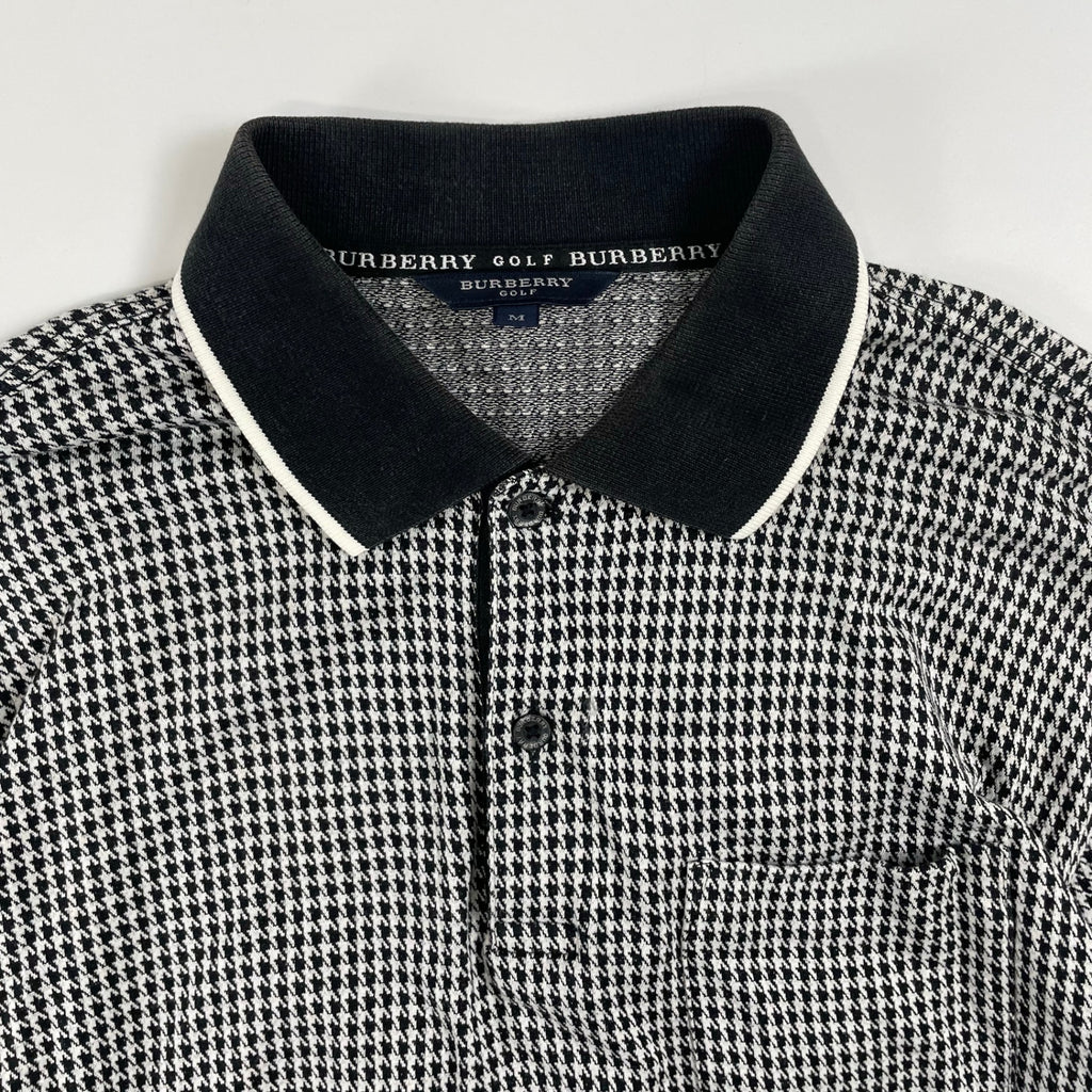 BURBERRY GOLF / ハウンドトゥース柄ポロシャツ SIZE:M