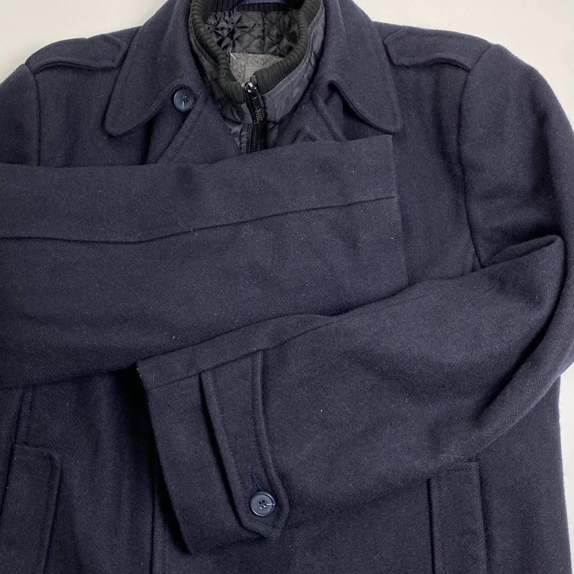 MILANO ITALY UOMO ミラノ / ライナードッキング ミドルPコート ネイビー SIZE:52(XL程度)