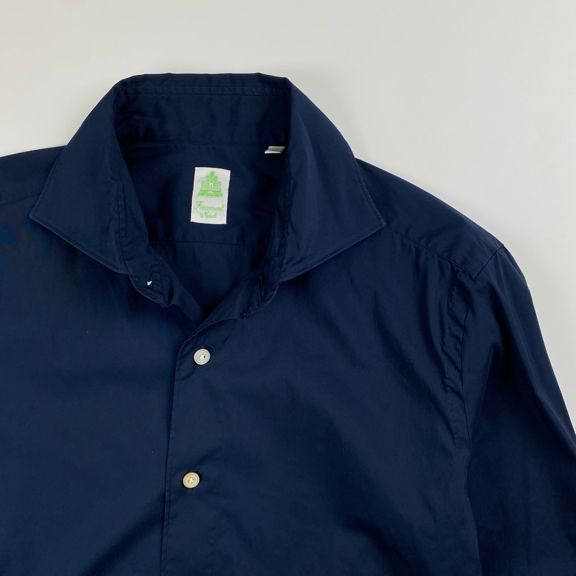 Finamore フィナモレ / ワイドカラーシャツ ドレスシャツ SIZE：M