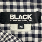 BLACK COMME des GARCONS / 丸襟 ギンガムチェック切替ドッキングシャツ 1M-B019 AD2014 SIZE:M