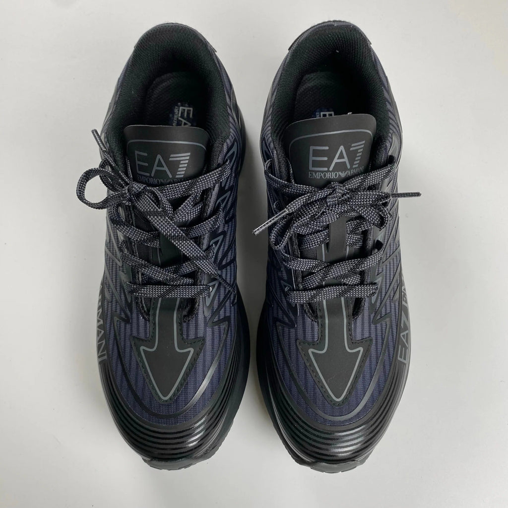 EMPORIO ARMANI エンポリオ アルマーニ / ローカットスニーカー ロゴ 厚底 ネイビー×ブラック 参考定価：45,000程度 SIZE:26cm程度