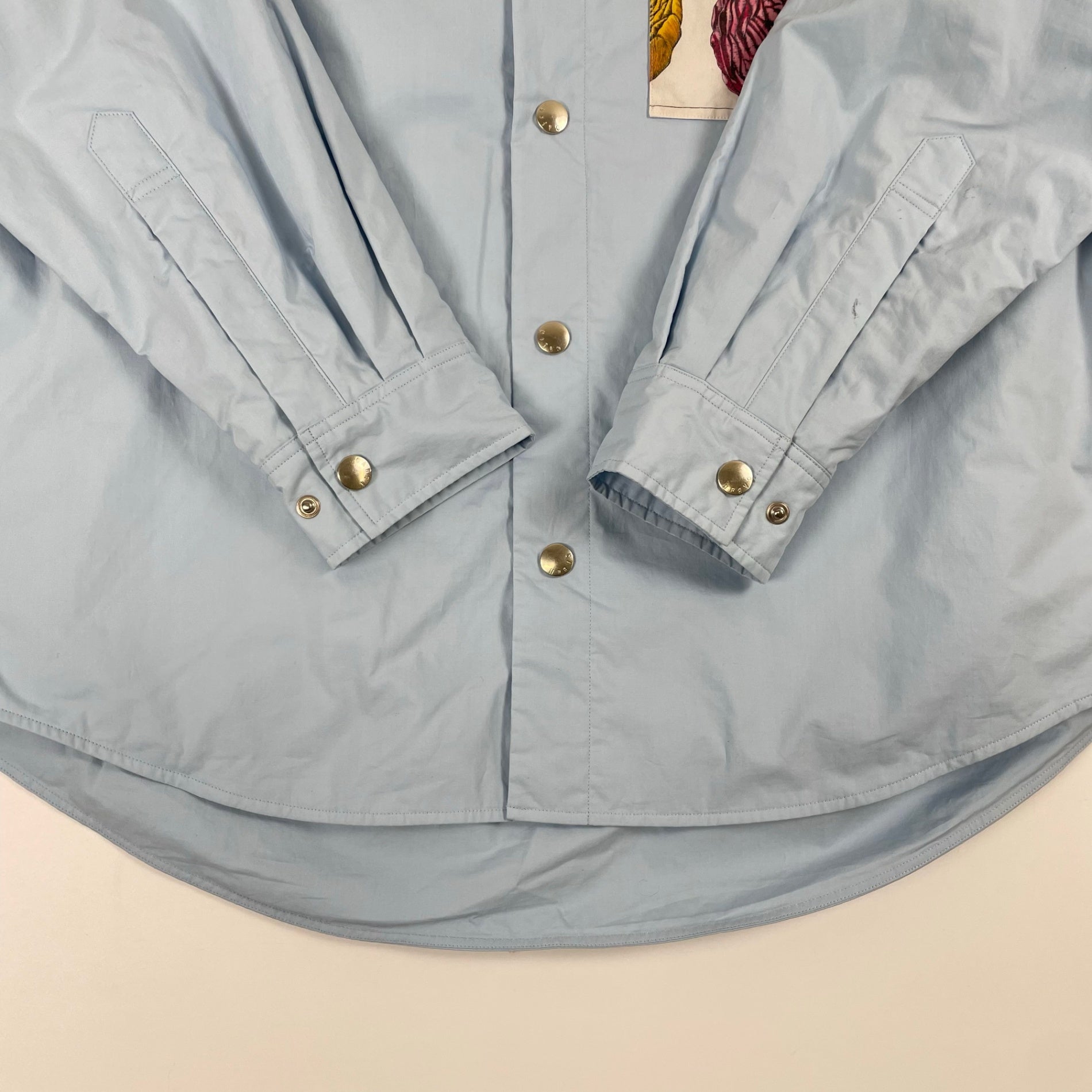 CABaN キャバン / コットンタイプライター パデットアートシャツブルゾン 参考定価：54,000+tax SIZE：L