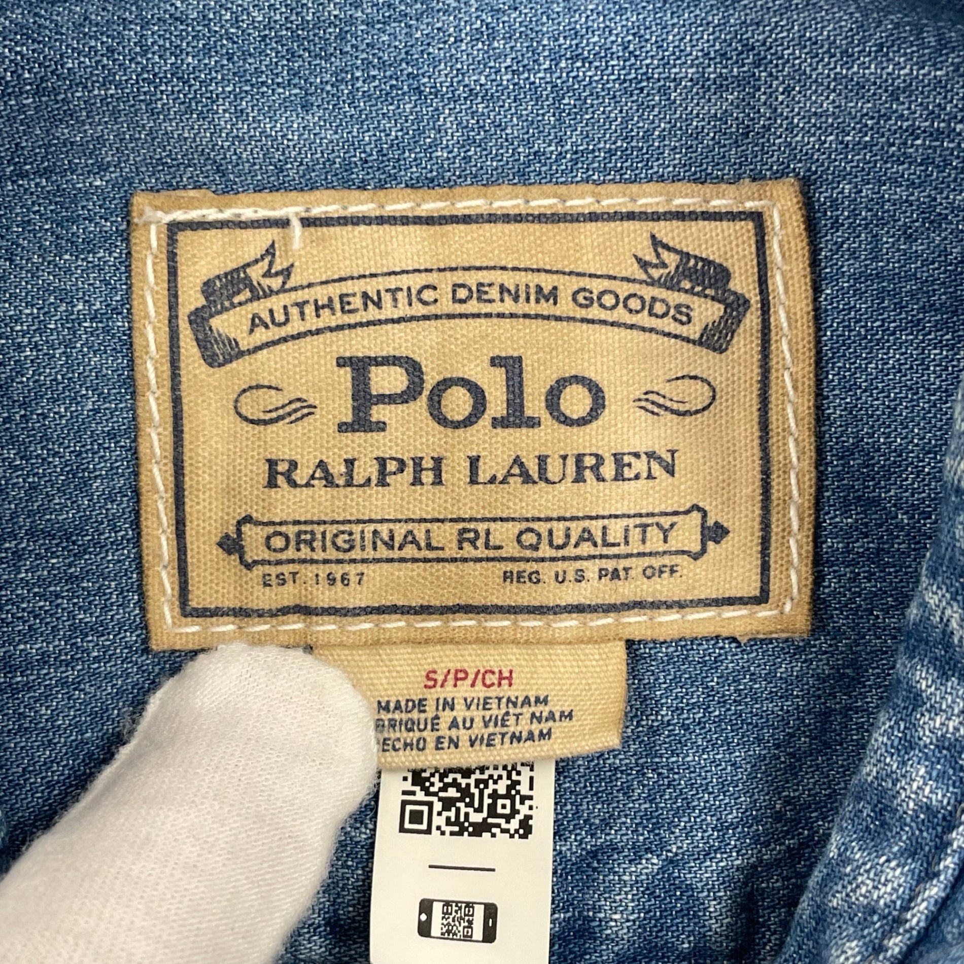 Polo RALPH LAUREN / ワイドショートデニムシャツ 参考定価：28,000程度 SIZE:S