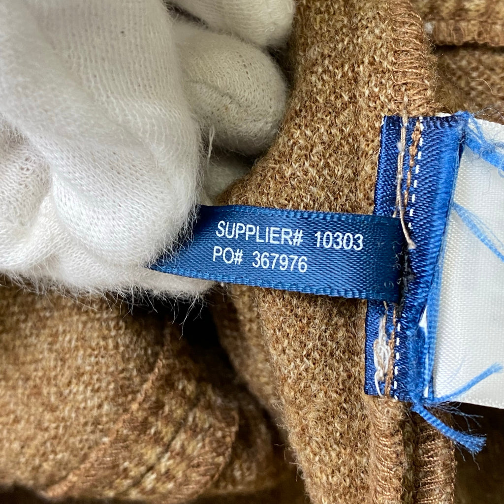 RALPH LAUREN ラルフローレン / ツイードワンピース レザー切替 ウール100％ 参考定価：48,000+tax SIZE：XS