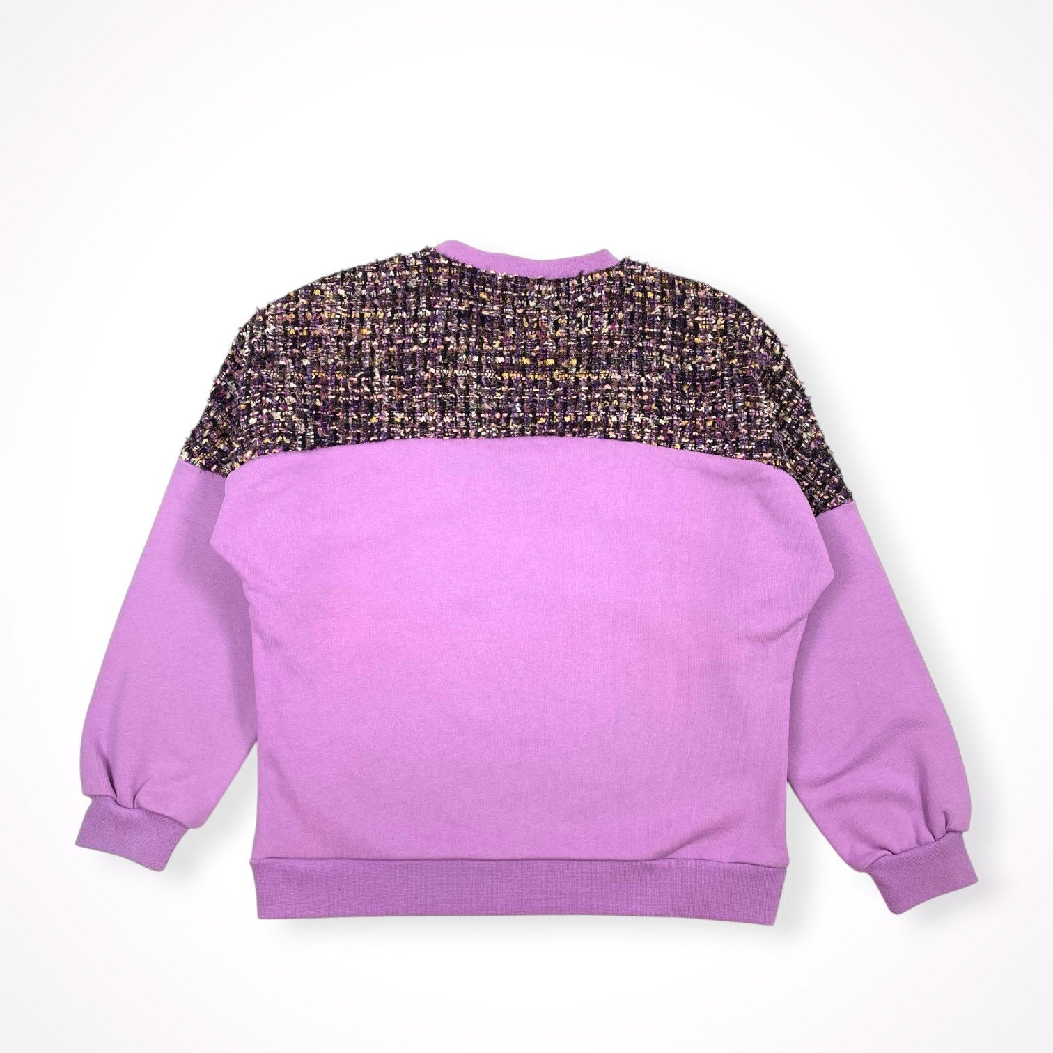 ANIMAGEMELLA / ツイード切替スウェット 未使用品 参考定価：23,000+tax SIZE:M