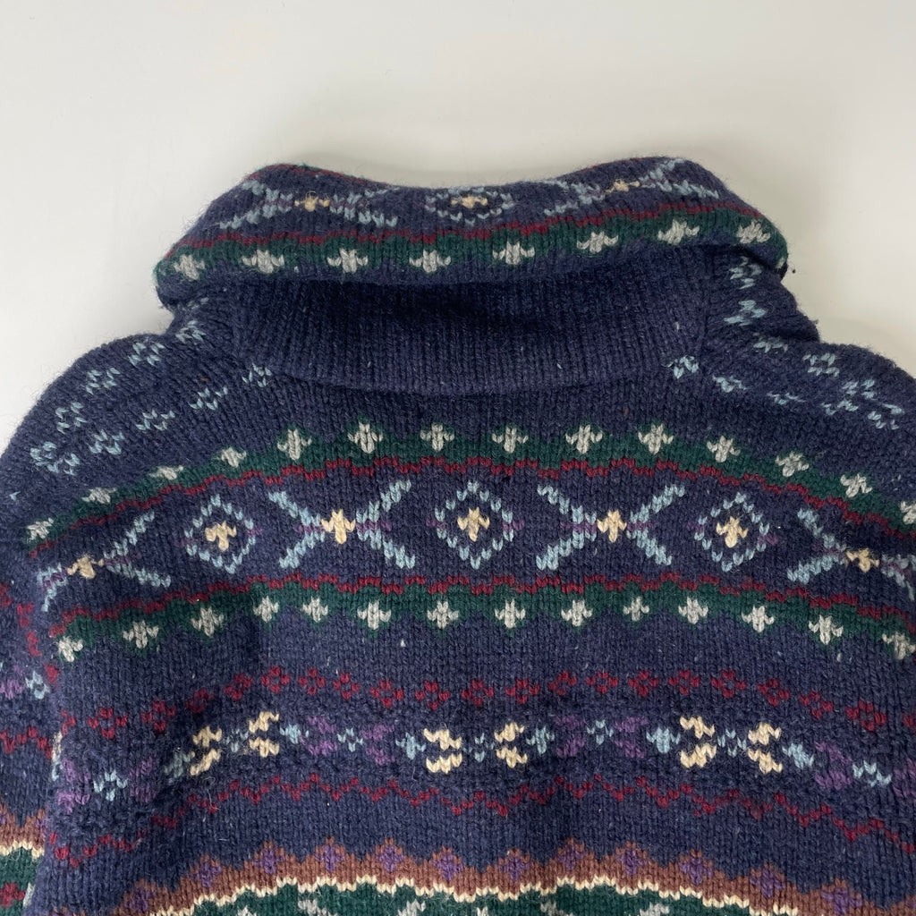 LAUREN RALPH LAUREN / ハンドニットショールカラーカーディガン SIZE:L