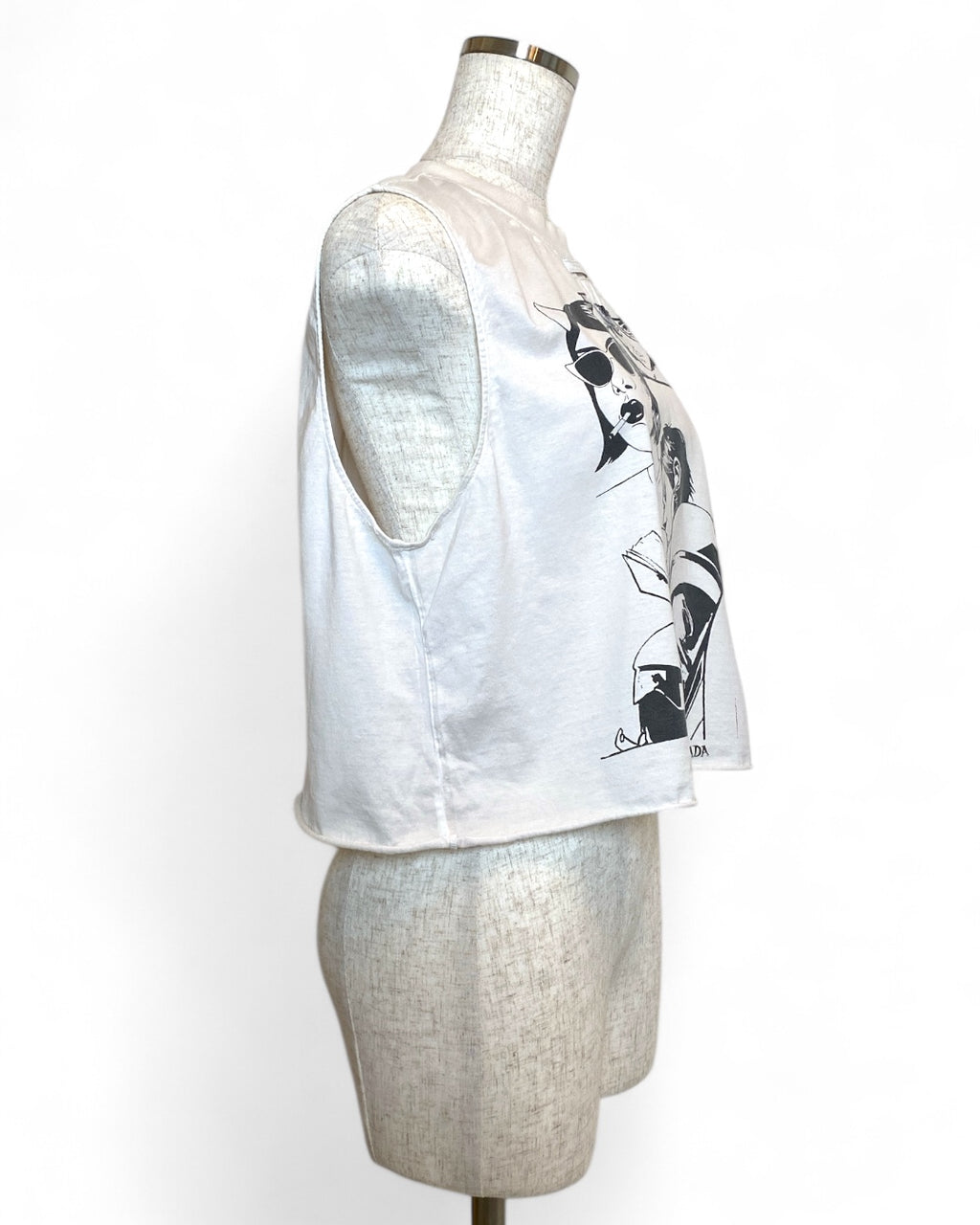 PRADA プラダ stellar leuna アメコミ風 プリント ノースリーブ Tシャツ