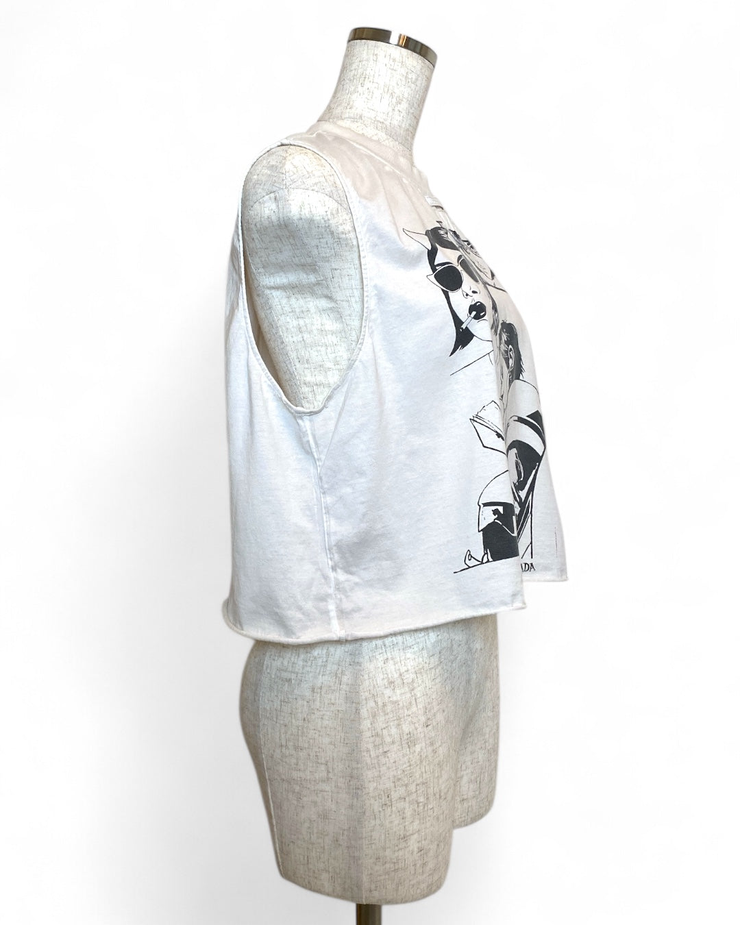 PRADA プラダ stellar leuna アメコミ風 プリント ノースリーブ Tシャツ