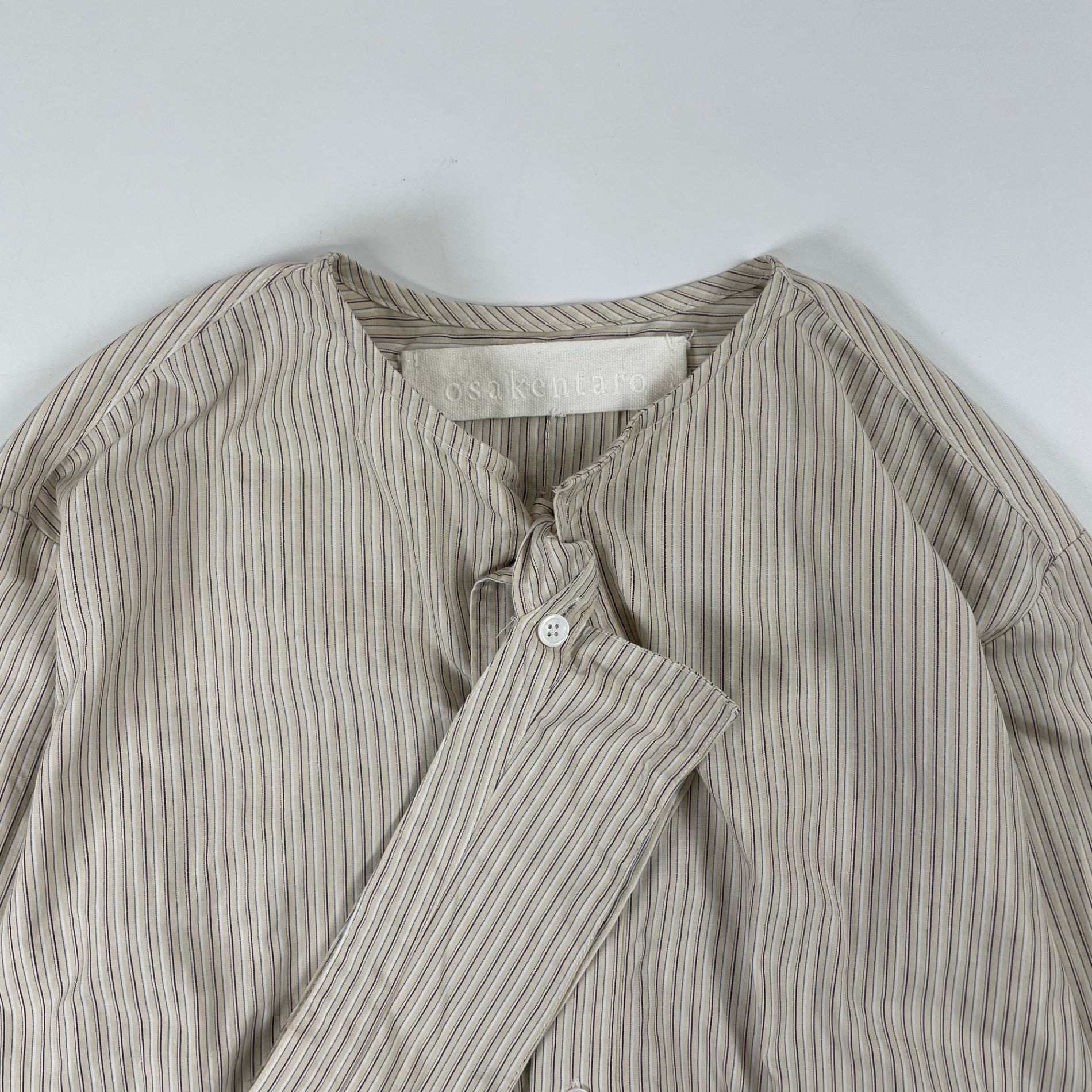 osakentaro / バラバラストライプシャツ 参考定価：30,000程度 SIZE：M-L程度