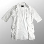 【デムナ期 ユニセックス】 BALENCIAGA バレンシアガ / WESTERN SHORT SLEEVE SHIRT スナップ シャツ ホワイト SIZE:37