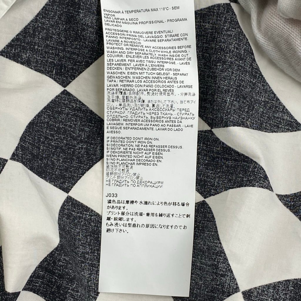 MM6 Maison Margiela  エムエムシックスメゾンマルジェラ / OVERSIZED DISTORTED CHESS PRINT LONG SHIRT チェッカーボード ロングシャツ SIZE：S