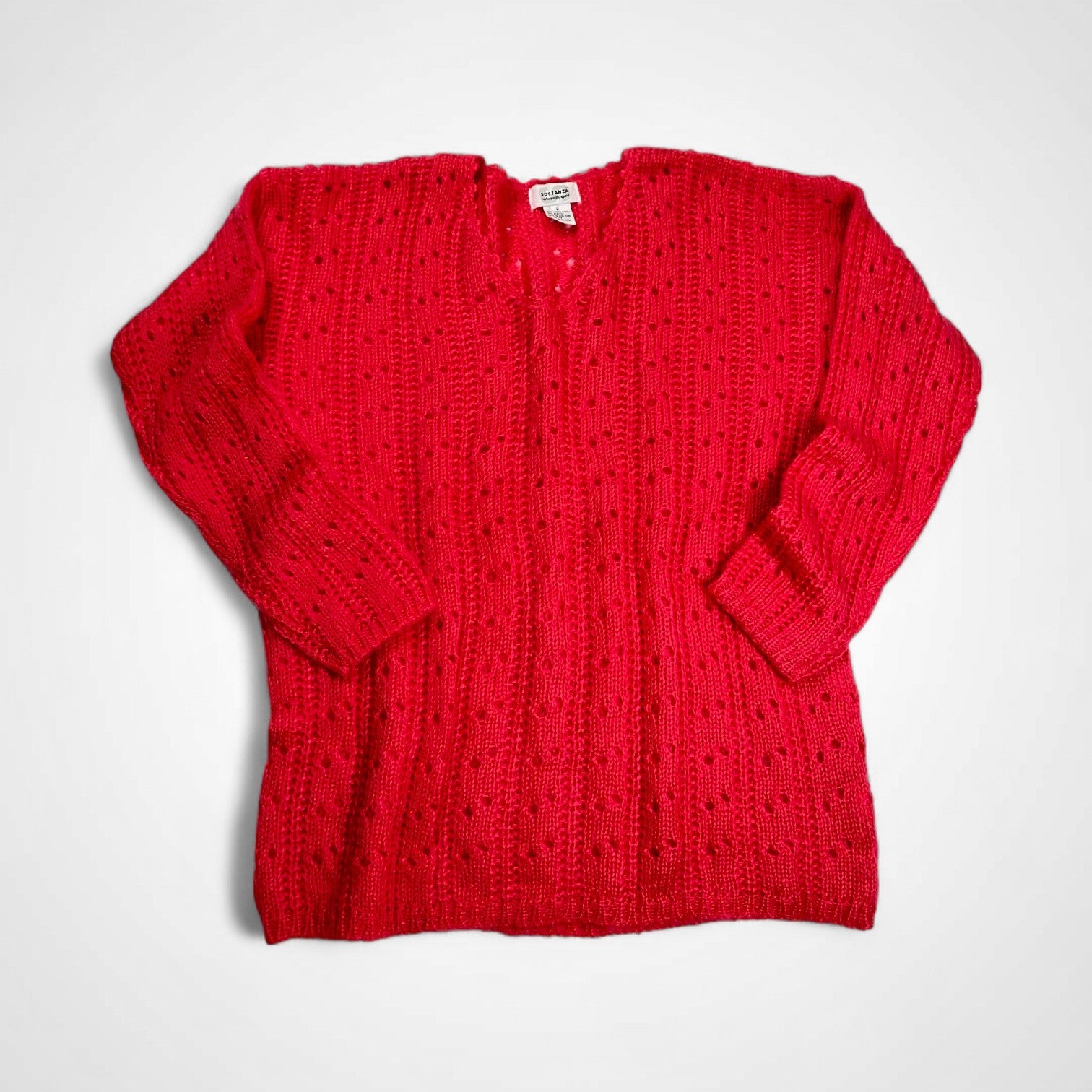 USA VINTAGE ヴィンテージ / 90s モヘヤMIXニット ピンク 香港製 SIZE：S