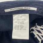 MARGINAL MAN マージナルマン / 刺繍2トーンキャップ ネイビー×ブラウン