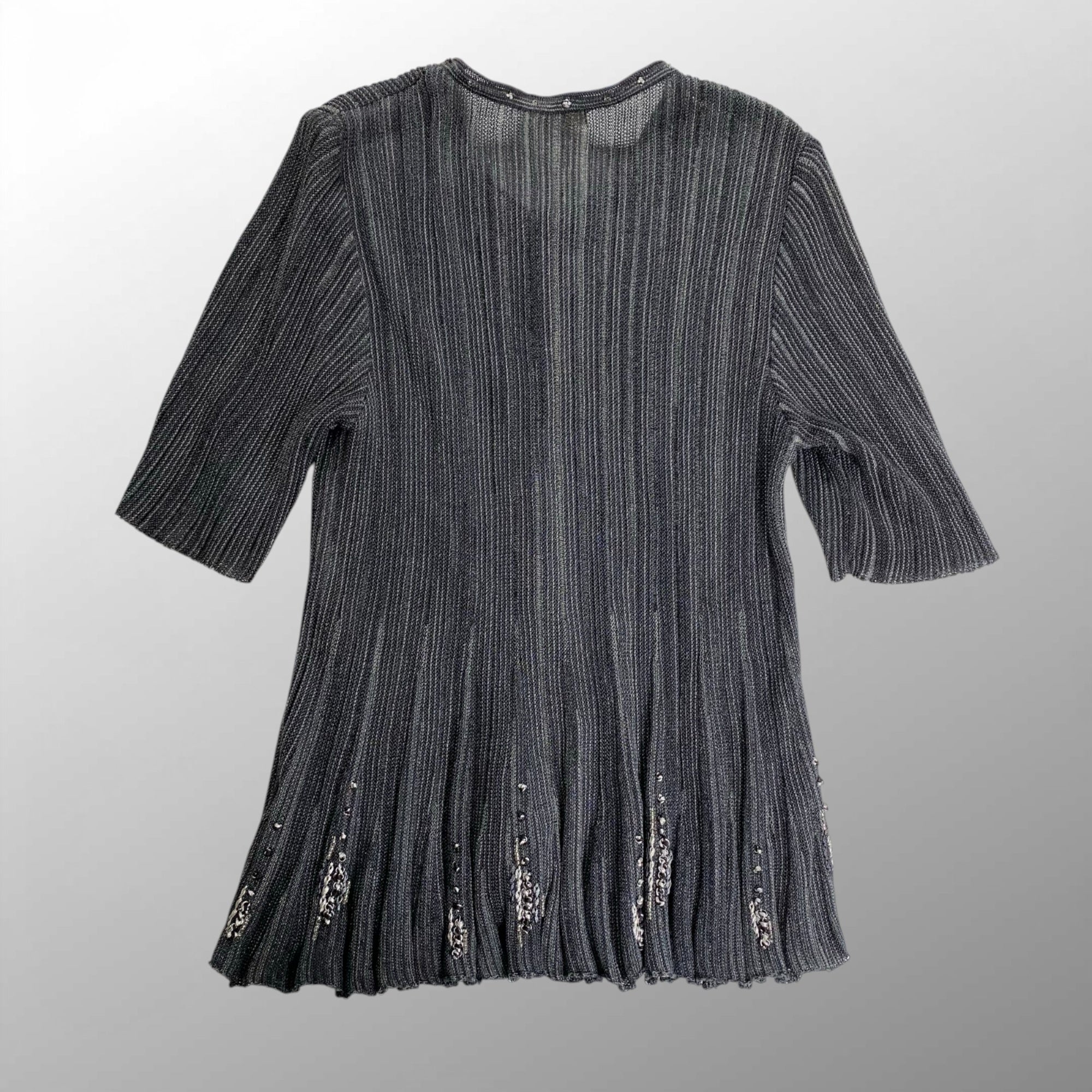 VINTAGE ヴィンテージ / プリーツセットアップ リュネビル刺繍 グレー SIZE:M-L