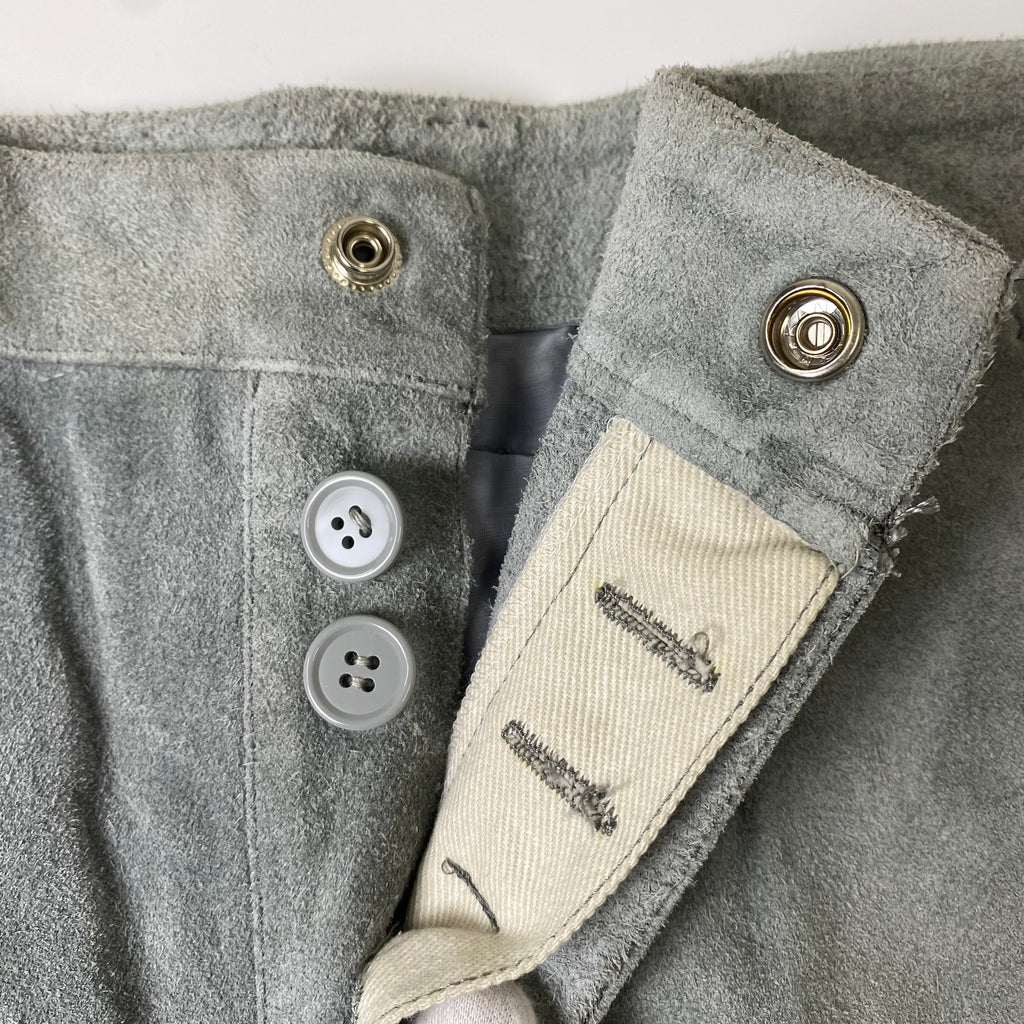 HFA 藤原ヒロシ着用モデルのサンプリング BE UNDER AGE スウェード ひざ下 ハーフパンツ