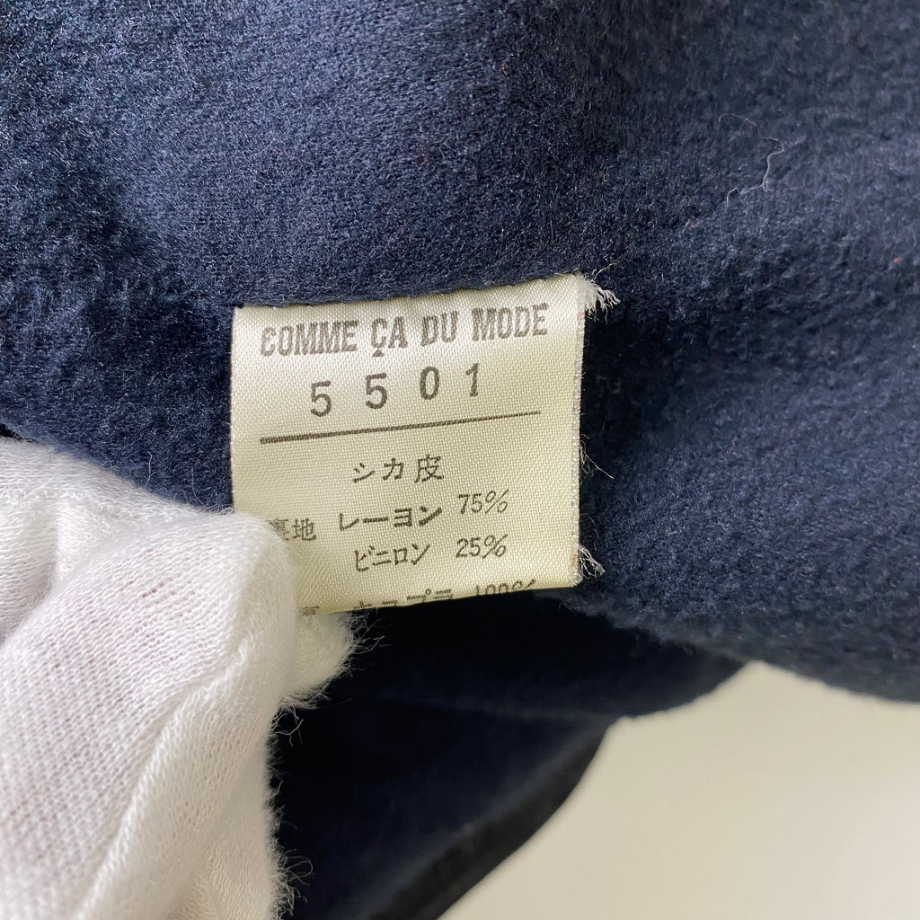 【スペシャル】COMME CA DU MODE MEN コムサデモードメン ヴィンテージ ディアスキン カラーレス ダブルブレスト レザージャケット