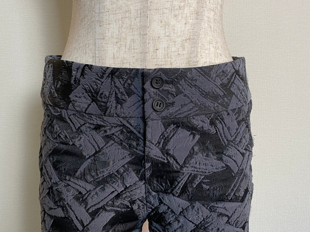 ISSEY MIYAKE イッセイミヤケ ジャガード 織柄 ストレッチ パンツ